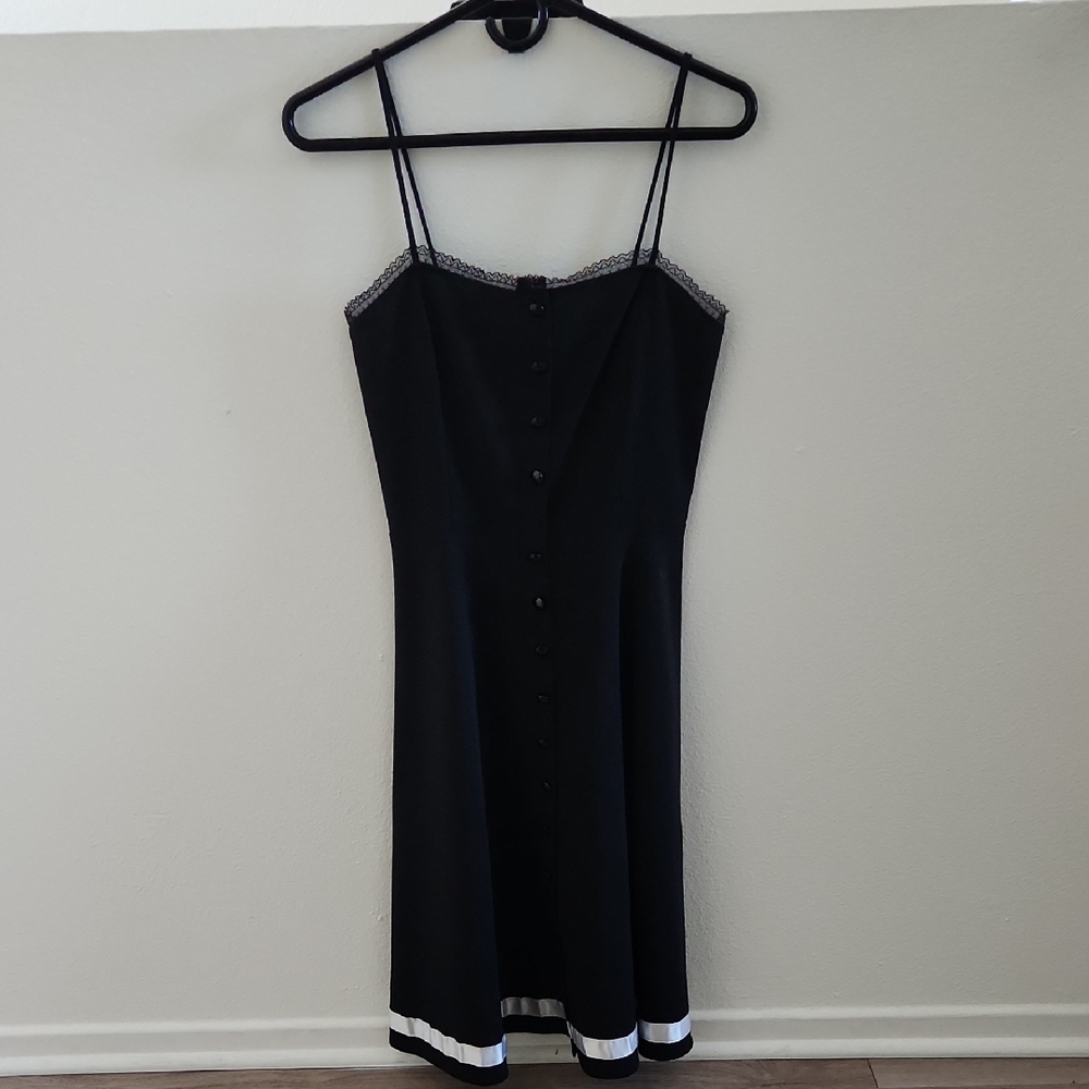 Ruby Rox Black Lace Trim Dress